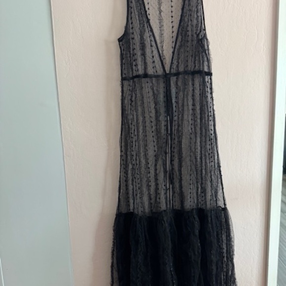 Black Lacey maxi Anthropologie dress, size M - Picture 4 of 4